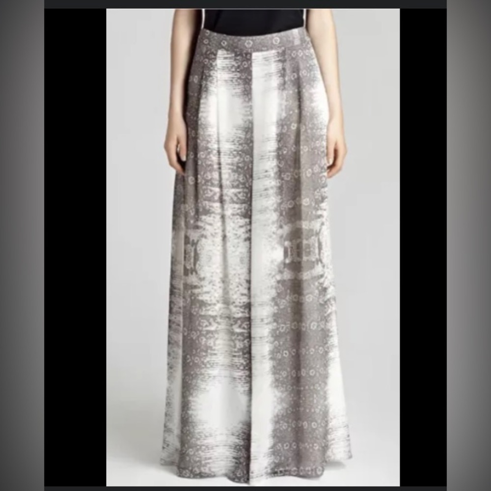 NWT Reiss Silvia-Printed Maxi Printed Black Grey Snakeskin Skirt Size US 8 Lined